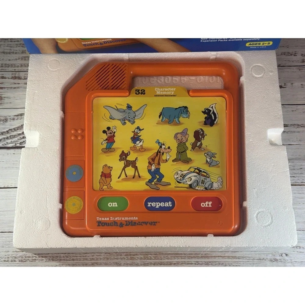 Rare 1987 Disney Mickey Mouse Texas Instruments Touch & Discover Learning Pad